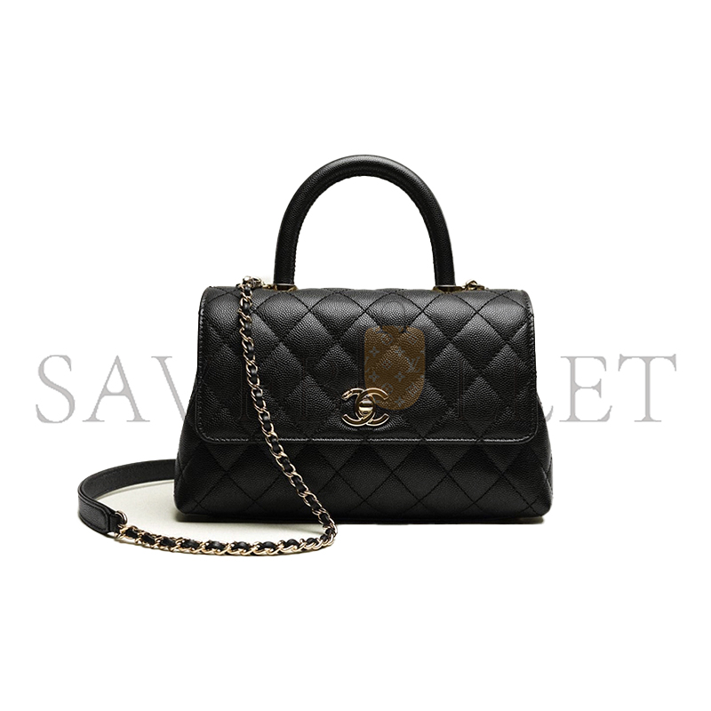 Ch*el master small top handle flap bag a92990 (24*14*10cm)